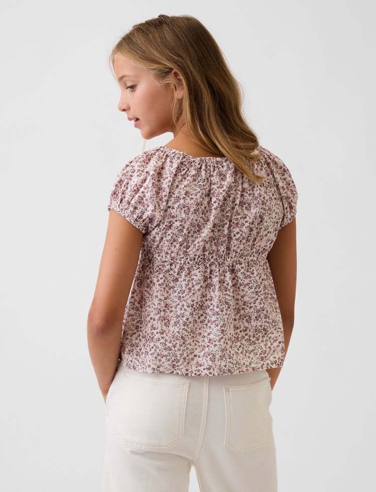Kids Puff-Sleeve Top gap kids puff sleeve top