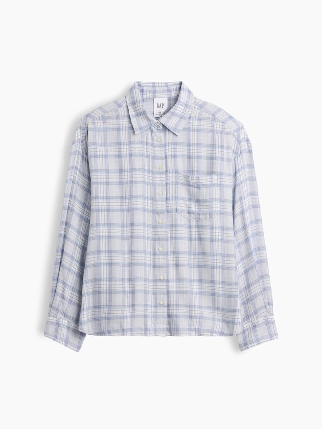 Oversized Shirt in Flannel gap oversized shirt in flannel