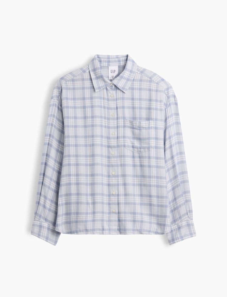 Oversized Shirt in Flannel gap oversized shirt in flannel