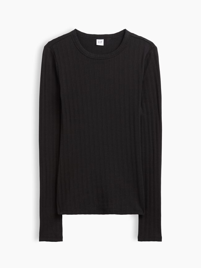 Essential Ribbed Pointelle T-Shirt gap essential ribbed pointelle t shirt