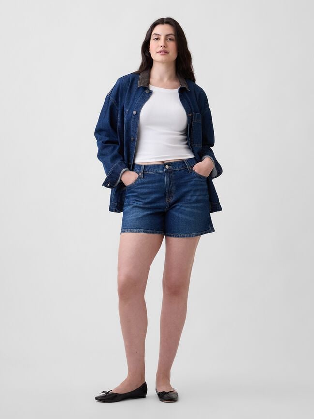 5" Mid Rise Soft Denim Shorts gap 5 mid rise soft denim shorts