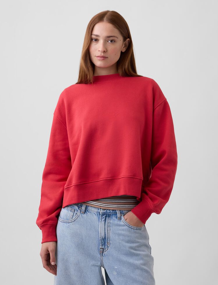 VintageSoft Oversized Split-Hem Sweatshirt gap vintagesoft oversized split hem sweatshirt