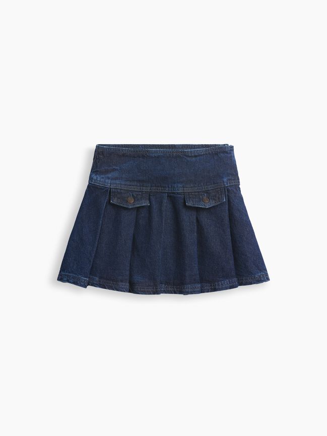 Kids Denim Pleated Mini Skirt gap kids denim pleated mini skirt