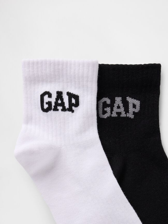 Gap Logo Quarter Crew Socks (2-Pack) gap logo quarter crew socks 2 pack