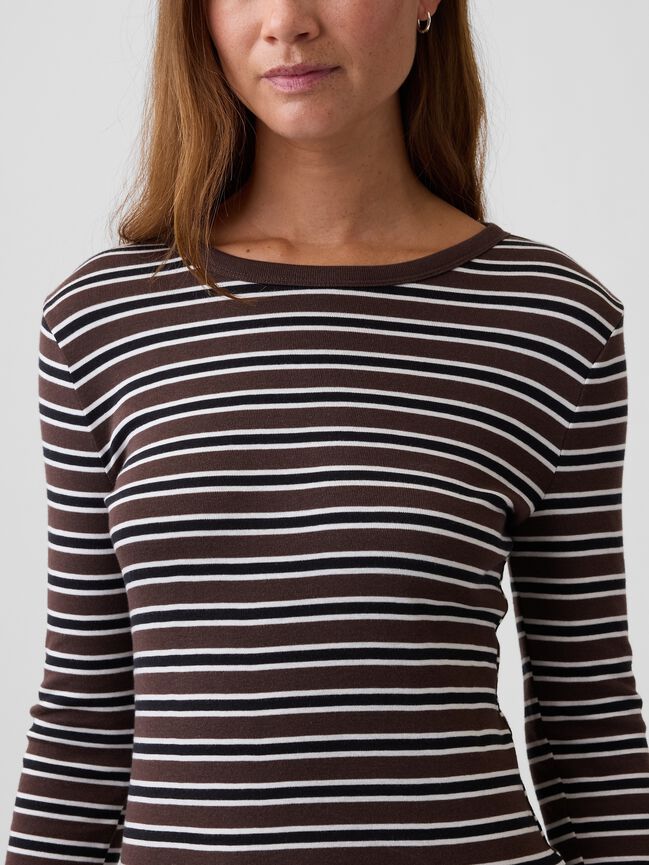 Modern Ribbed Crewneck T-Shirt gap modern ribbed crewneck t shirt