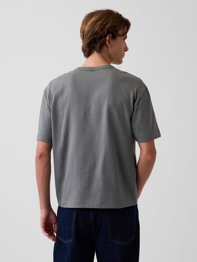 Heavyweight Relaxed Gap Logo Crop T-Shirt heavyweight relaxed gap logo crop t shirt