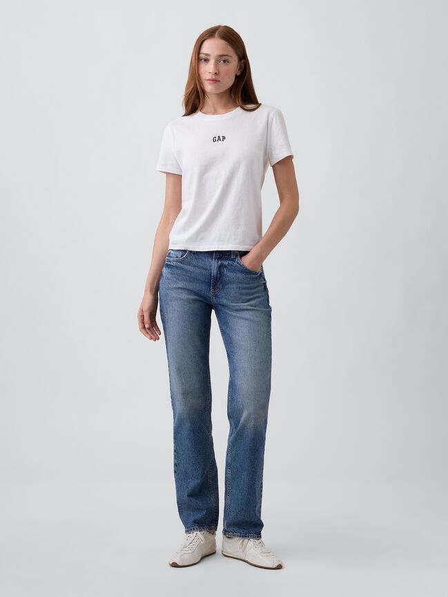 100% Cotton Authentic Shrunken Logo T-Shirt gap 100 cotton authentic shrunken logo t shirt