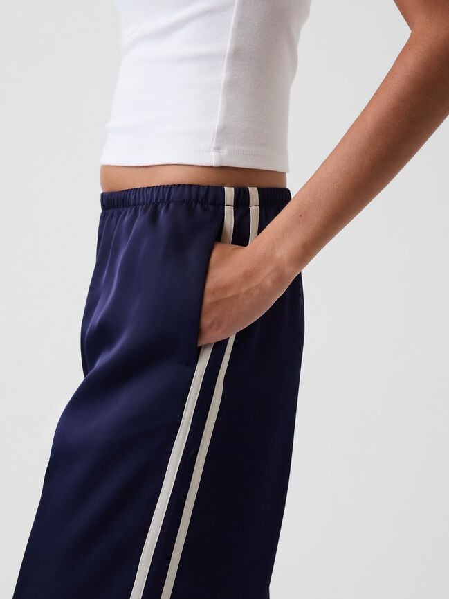 Satin Easy Wide-Leg Pants gap satin easy wide leg pants