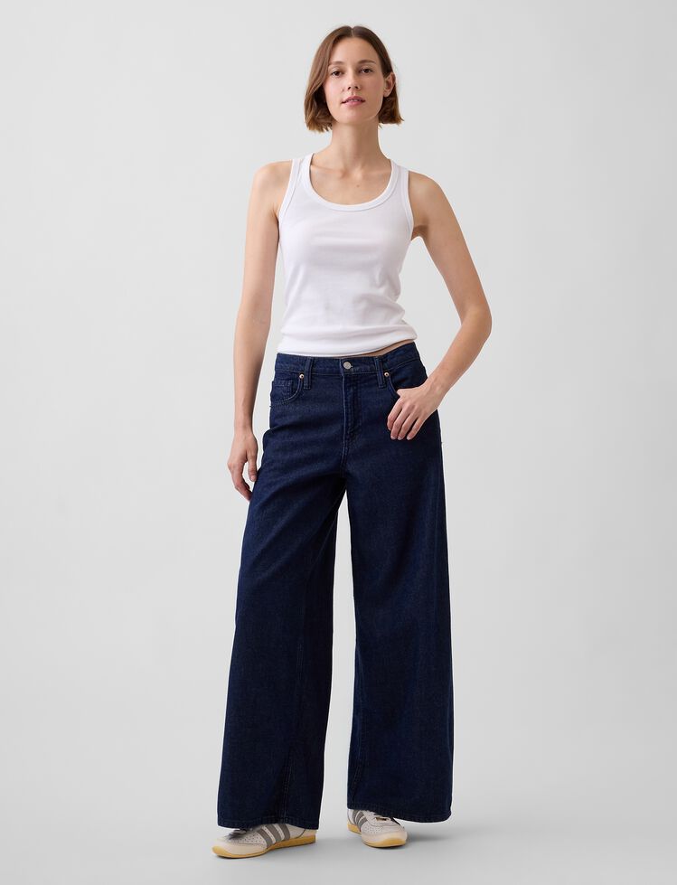 Mid Rise UltraSoft Baggy Jeans gap mid rise ultrasoft baggy jeans