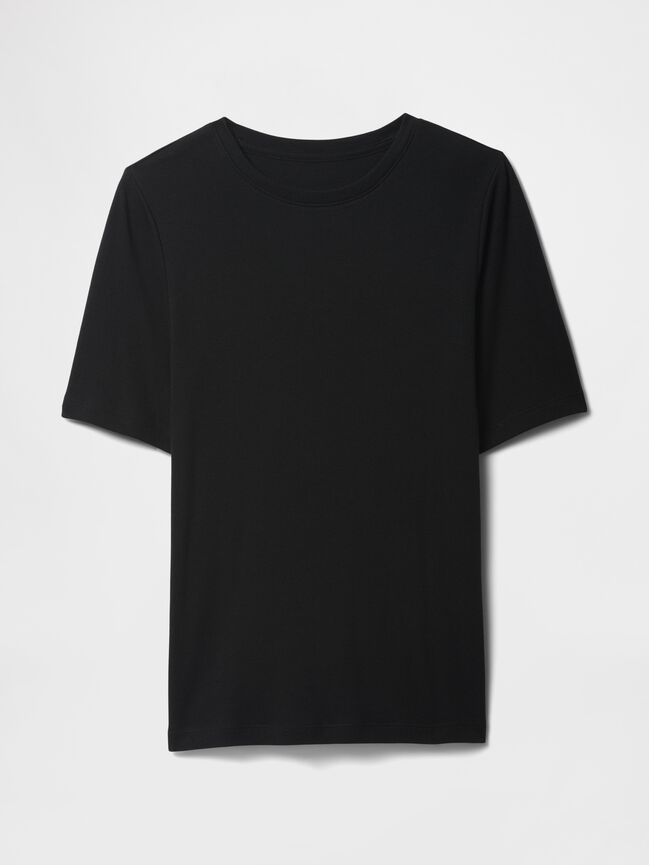 Modern Ribbed Crewneck T-Shirt gap modern ribbed crewneck t shirt