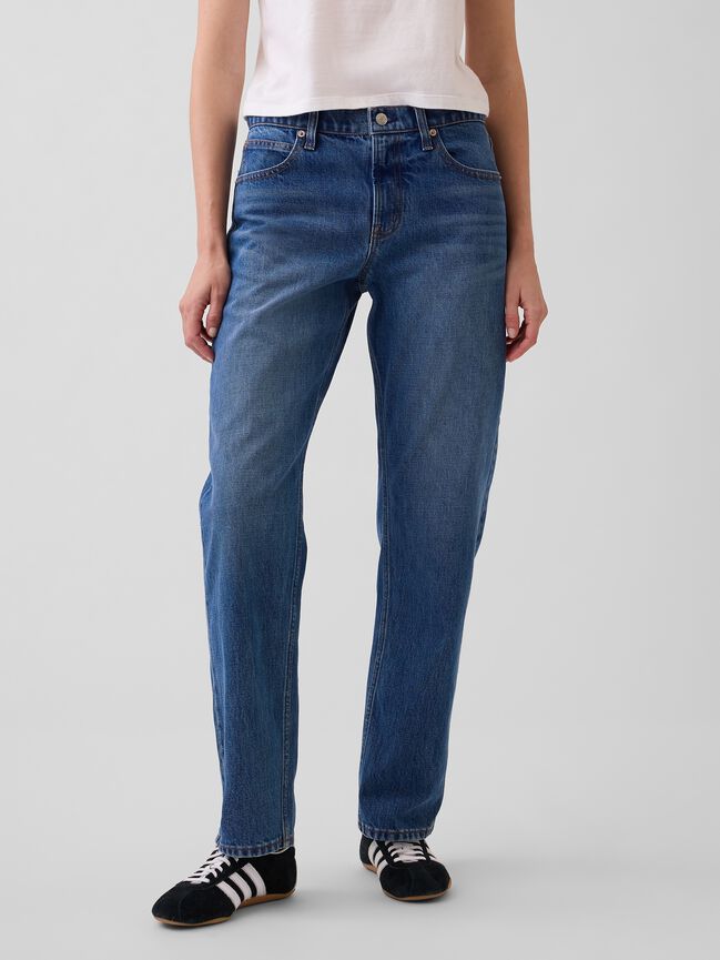 Mid Rise Straight Taper Jeans gap mid rise straight taper jeans