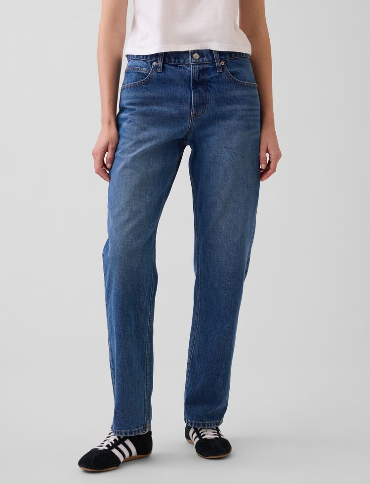 Mid Rise Straight Taper Jeans gap mid rise straight taper jeans