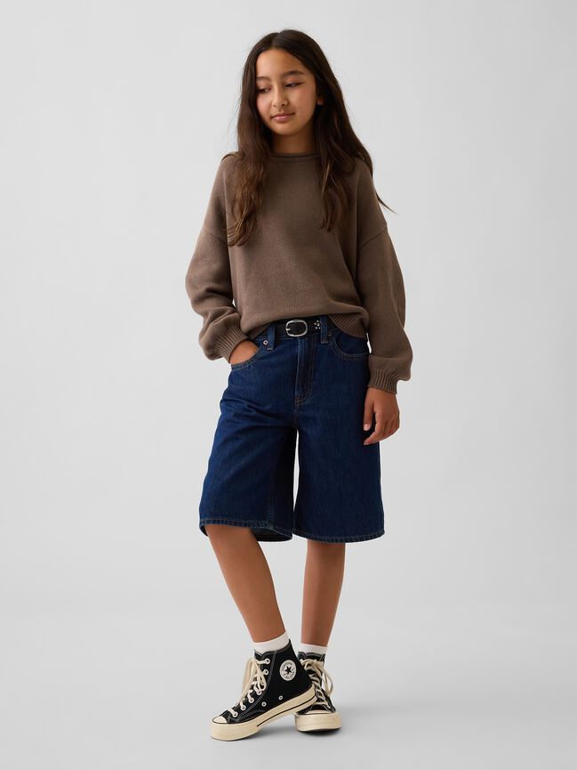Kids 100% Cotton Oversized Rollneck Sweater gap kids 100 cotton oversized rollneck sweater