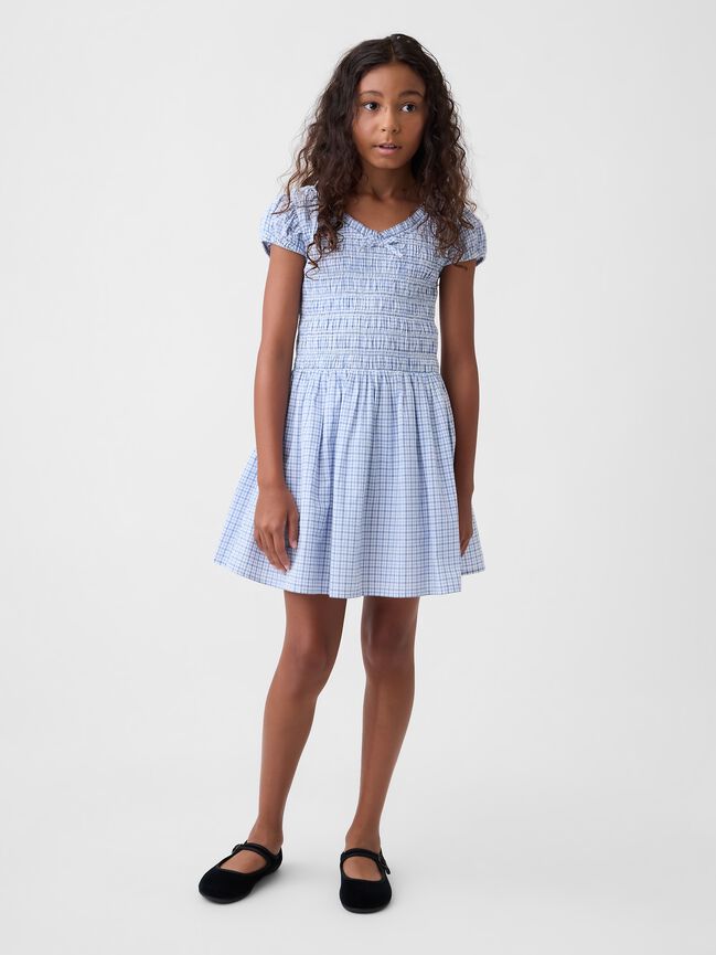 Kids Smocked Print Dress gap kids smocked print dress