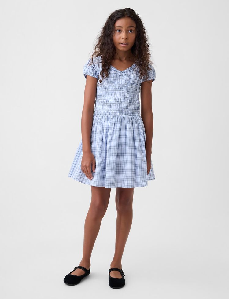 Kids Smocked Print Dress gap kids smocked print dress