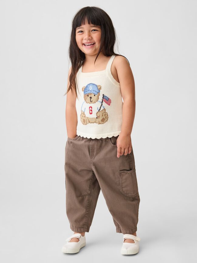 Baby & Toddler Pull-On Bear Pocket Barrel Jeans gap baby toddler pull on bear pocket barrel jeans