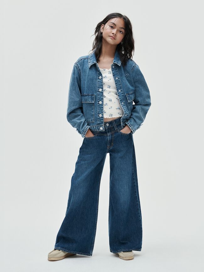 Kids Low Rise Front Yoke Baggy Jeans gap kids low rise front yoke baggy jeans