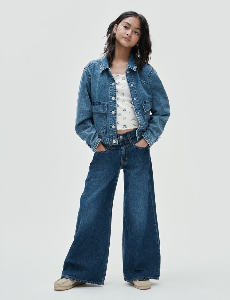 Kids Low Rise Front Yoke Baggy Jeans gap kids low rise front yoke baggy jeans