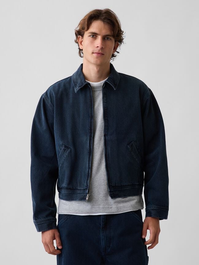 Denim Boxy Workwear Jacket gap denim boxy workwear jacket