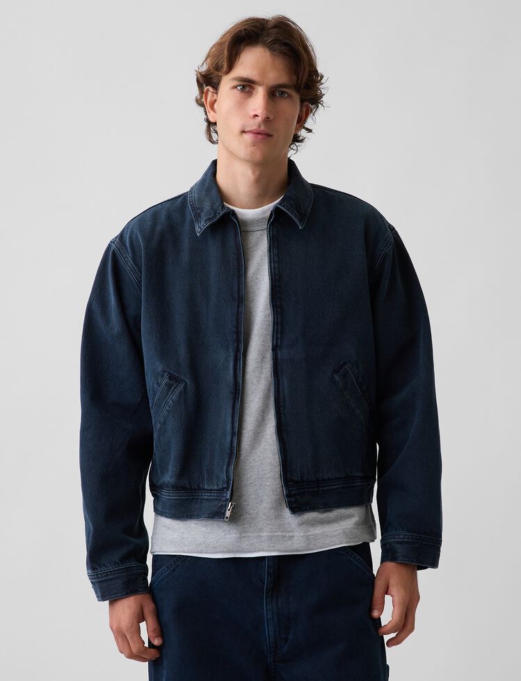 Denim Boxy Workwear Jacket gap denim boxy workwear jacket