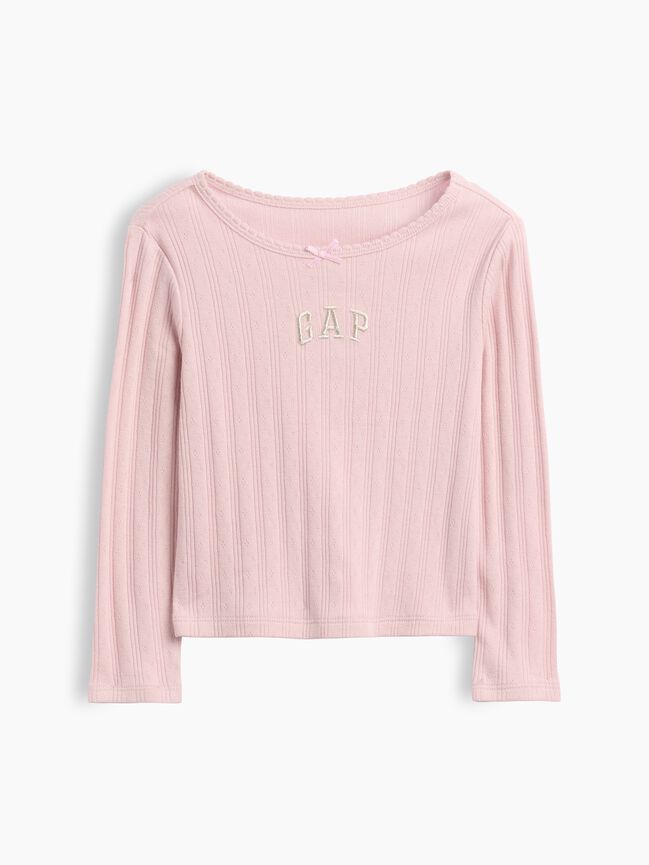 Baby & Toddler Arch Logo Pointelle T-Shirt gap baby toddler arch logo pointelle t shirt