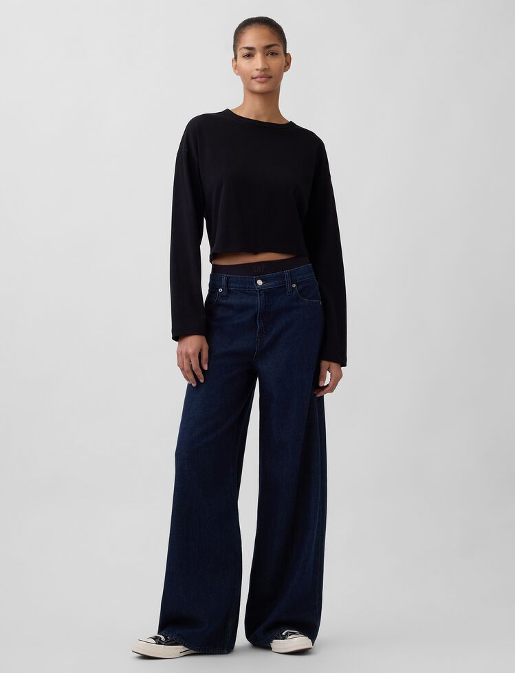 Mid Rise UltraSoft Baggy Jeans gap mid rise ultrasoft baggy jeans