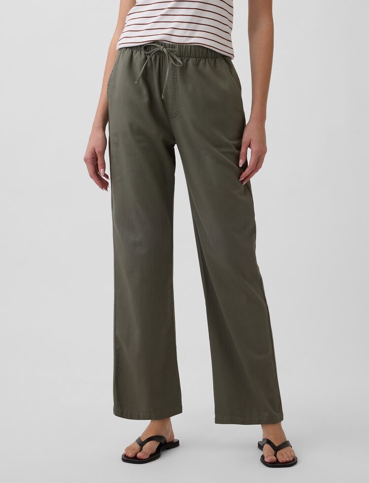 Mid Rise Easy Twill Pants gap mid rise easy twill pants