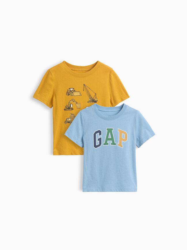 تي شيرت babyGap بشعار (عبوة من قطعتين) تي شيرت babygap بشعار عبوة من قطعتين