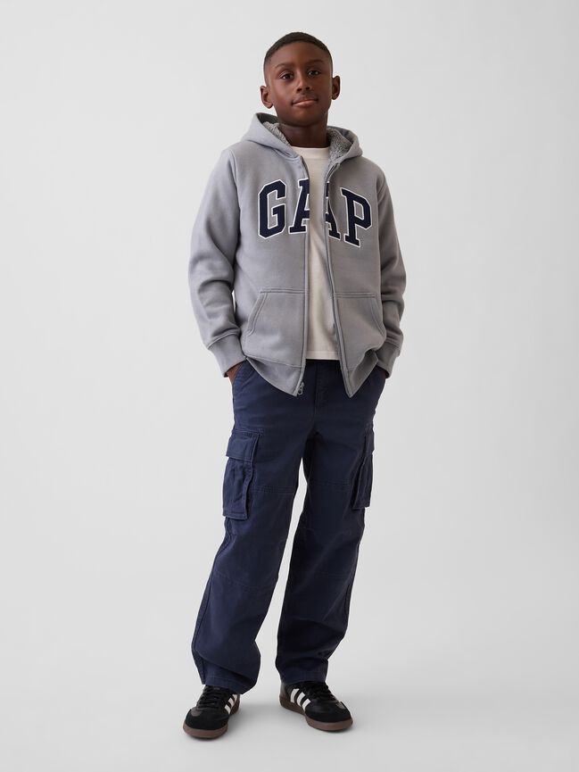 Kids Sherpa-Lined Zip Hoodie gap kids sherpa lined zip hoodie