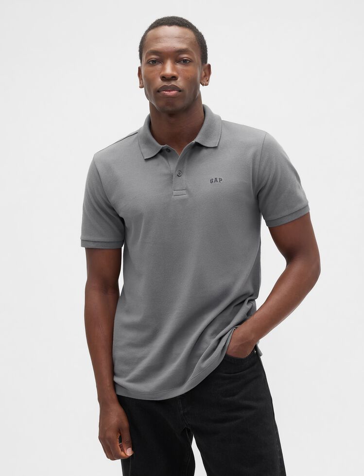 Stretch Pique Polo Shirt (3-Pack) gap stretch pique polo shirt 3 pack
