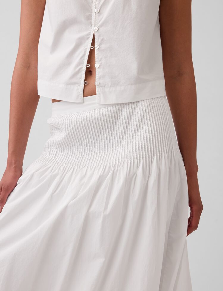 Poplin Pintuck Maxi Skirt gap poplin pintuck maxi skirt