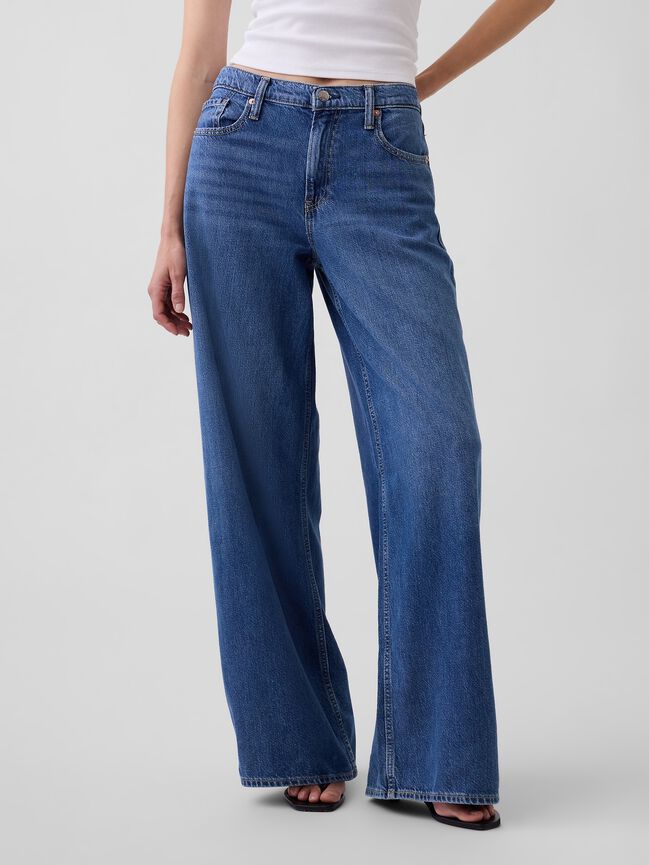 Mid Rise UltraSoft Baggy Jeans gap mid rise ultrasoft baggy jeans