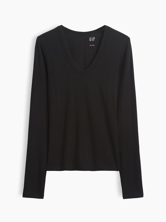 Variegated Rib Top gap variegated rib top