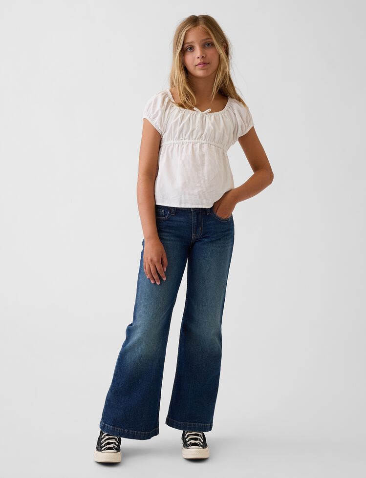 Kids Puff-Sleeve Top gap kids puff sleeve top