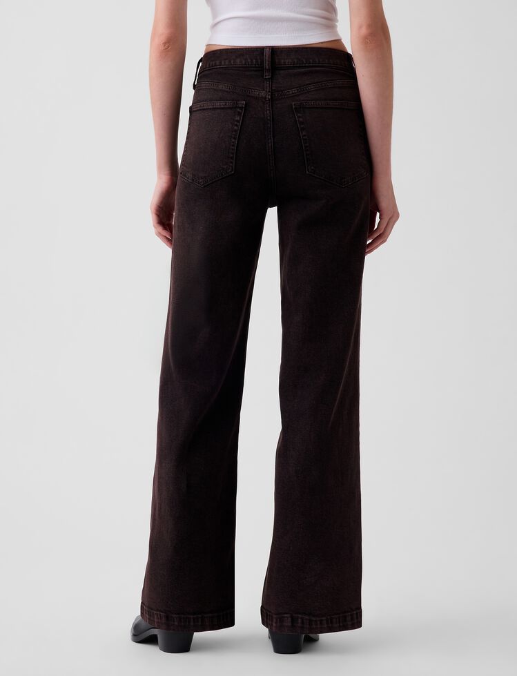 High Rise Stride Wide-Leg Jeans gap high rise stride wide leg jeans
