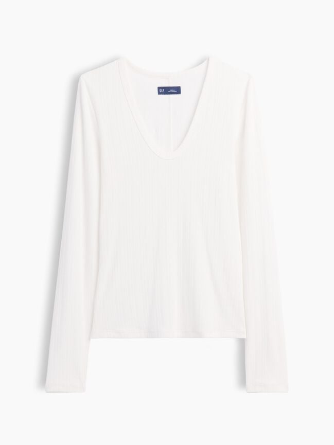 Variegated Rib Top gap variegated rib top