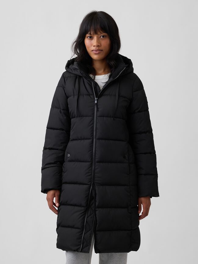 Relaxed Midi Puffer Coat gap relaxed midi puffer coat