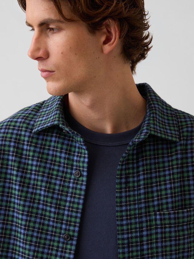 Relaxed Flannel Shirt gap relaxed flannel shirt