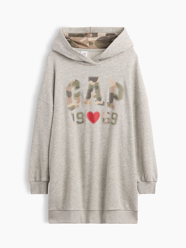 Kids Oversized French Terry Hoodie Dress gap kids oversized french terry hoodie dress