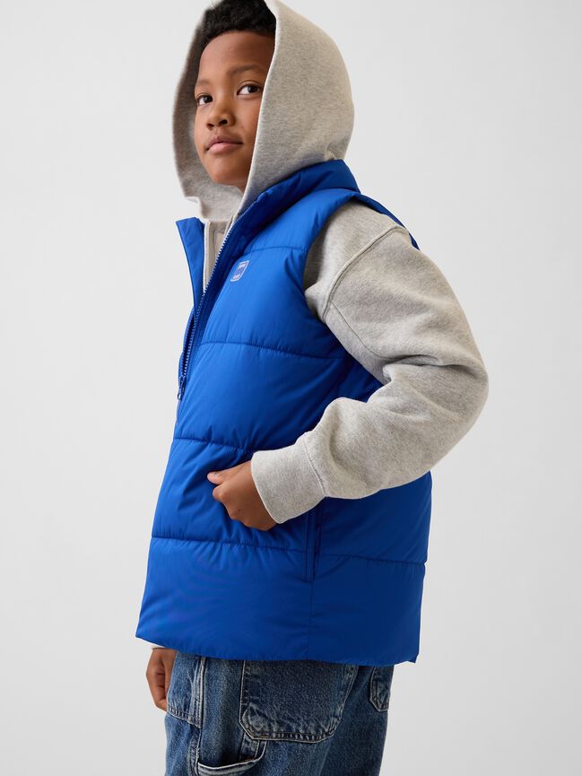 Kids Relaxed Puffer Vest gap kids relaxed puffer vest