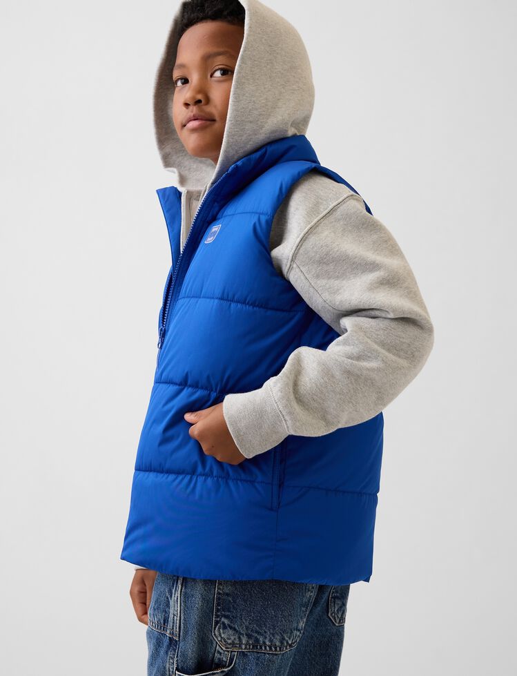 Kids Relaxed Puffer Vest gap kids relaxed puffer vest