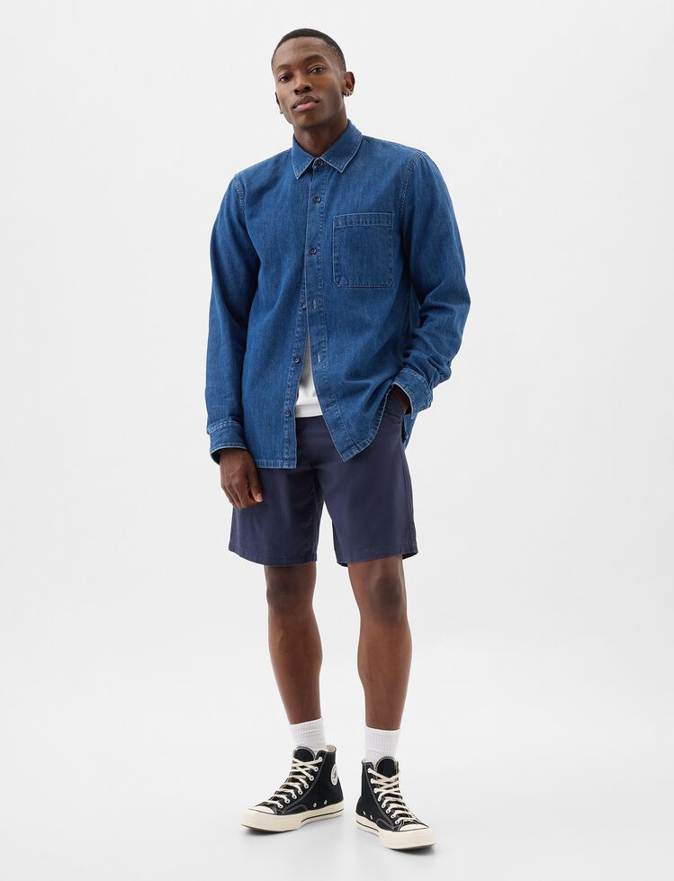 9" Essential Khaki Shorts gap 9 essential khaki shorts