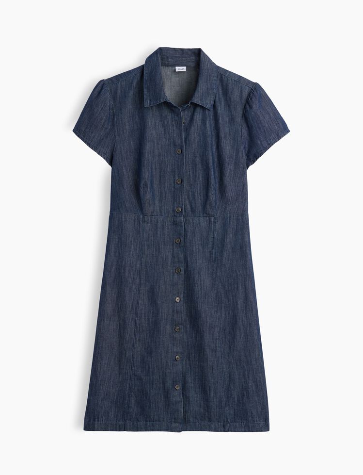 Empire-Waist Mini Shirtdress gap empire waist mini shirtdress
