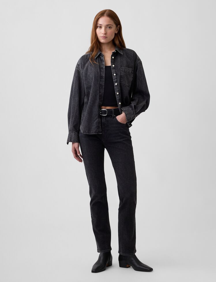 High Rise '90s Slim Straight Jeans gap high rise 90s slim straight jeans