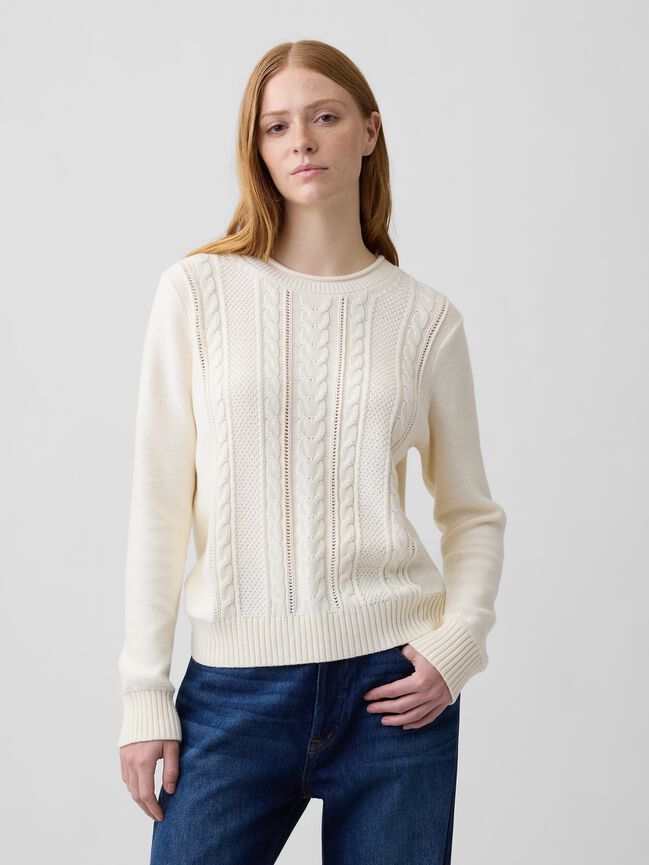 Rollneck Cable-Knit Sweater gap rollneck cable knit sweater
