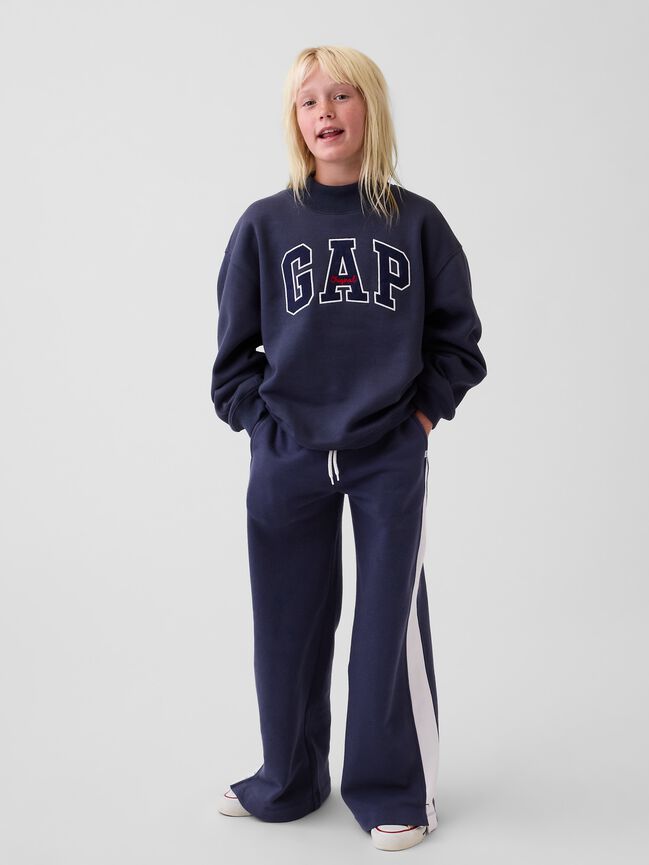 Kids VintageSoft Baggy Varsity Sweatpants gap kids vintagesoft baggy varsity sweatpants