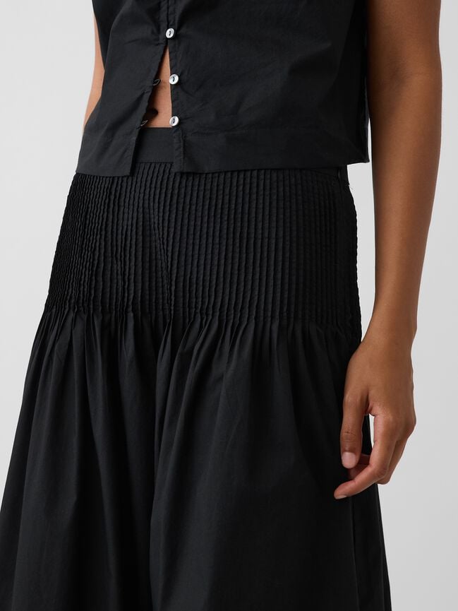 Poplin Pintuck Maxi Skirt gap poplin pintuck maxi skirt