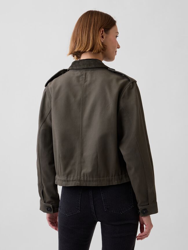 Canvas Crop Utility Jacket gap canvas crop utility jacket