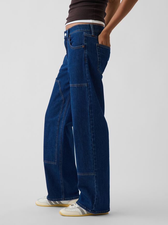 Low Rise Double-Knee '90s Loose Jeans gap low rise double knee 90s loose jeans