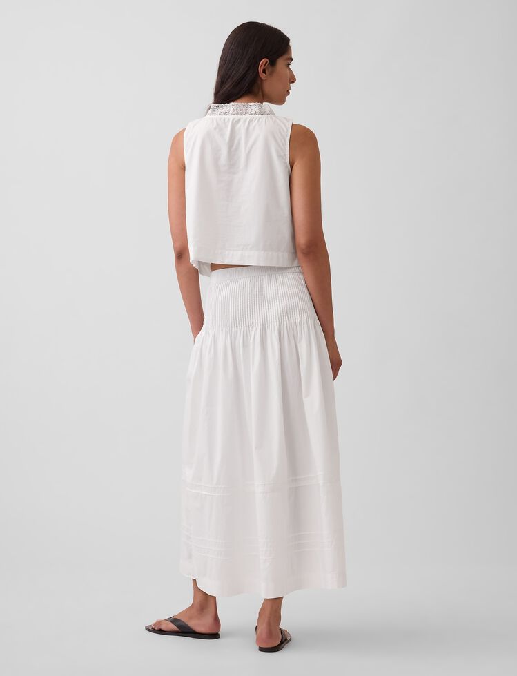 Poplin Pintuck Maxi Skirt gap poplin pintuck maxi skirt